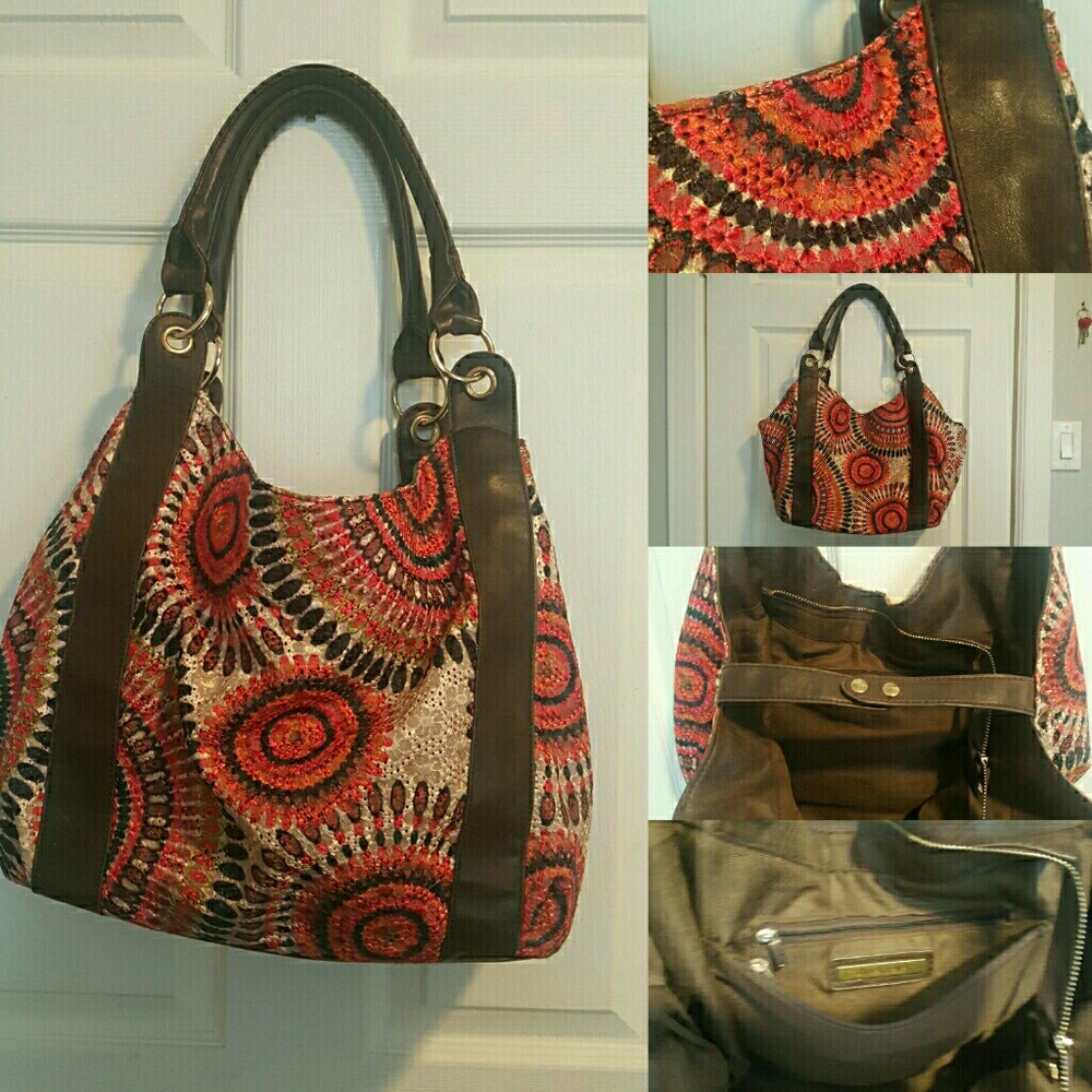 Embroidered Shoulder Bag